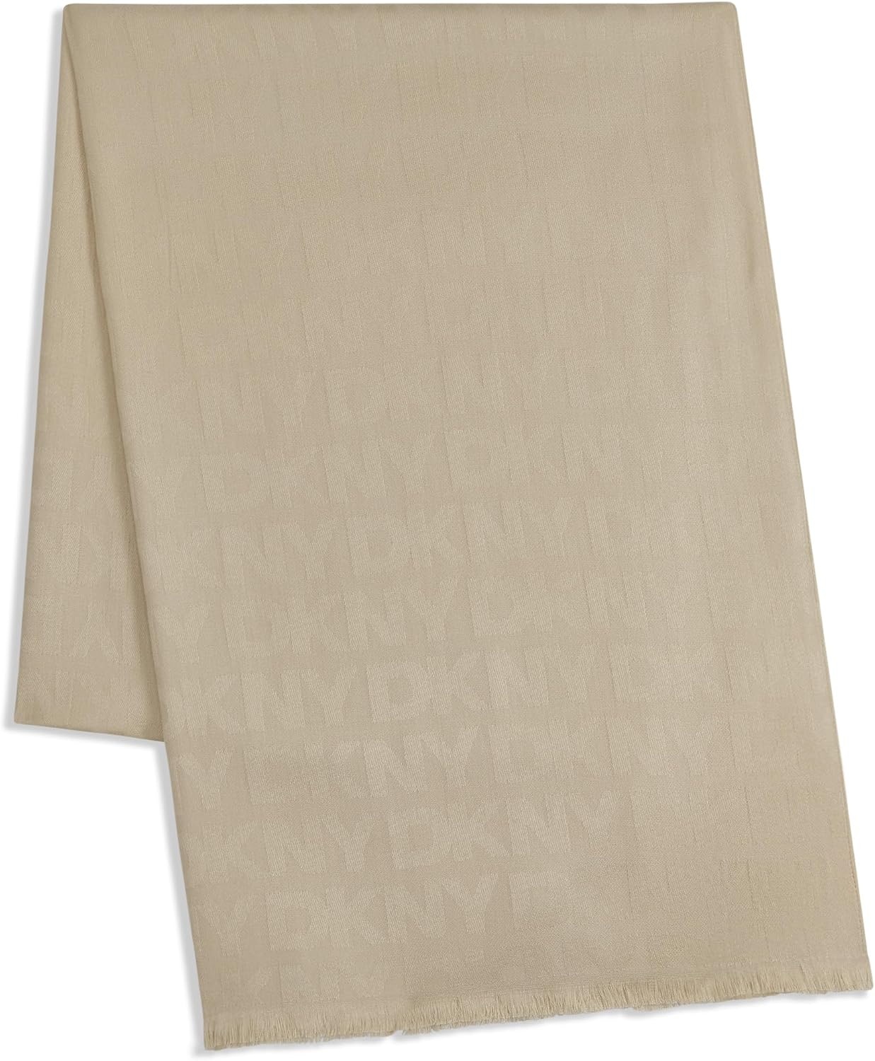 image:imageDKNY Womens Lightweight Logo Pashmina With Eyelash FringePalomino
