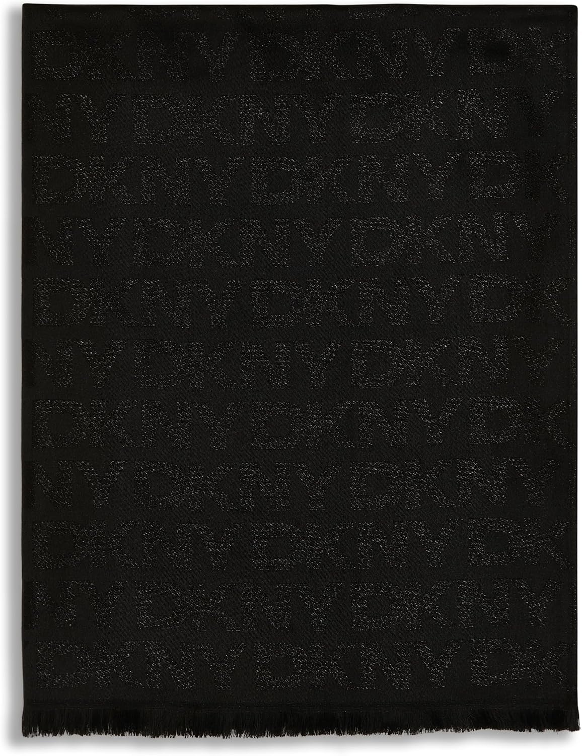 image:imageDKNY Womens Logo Metallic Pashmina ScarfBlack