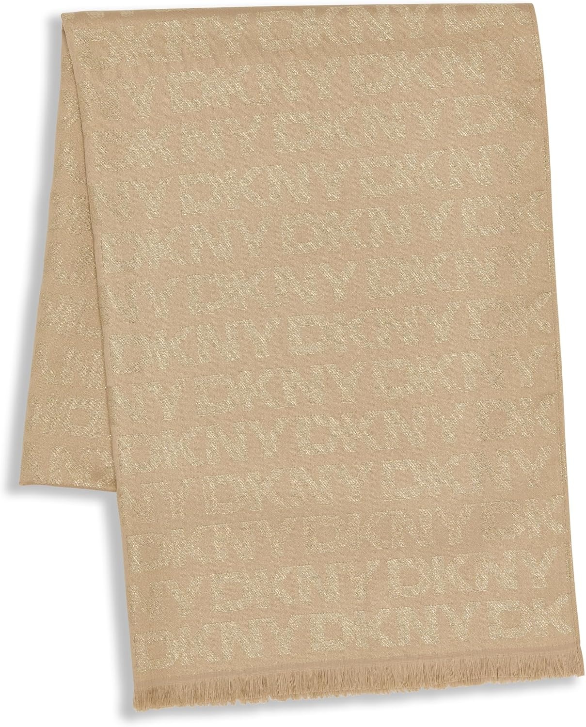 image:imageDKNY Womens Logo Metallic Pashmina ScarfPalamino