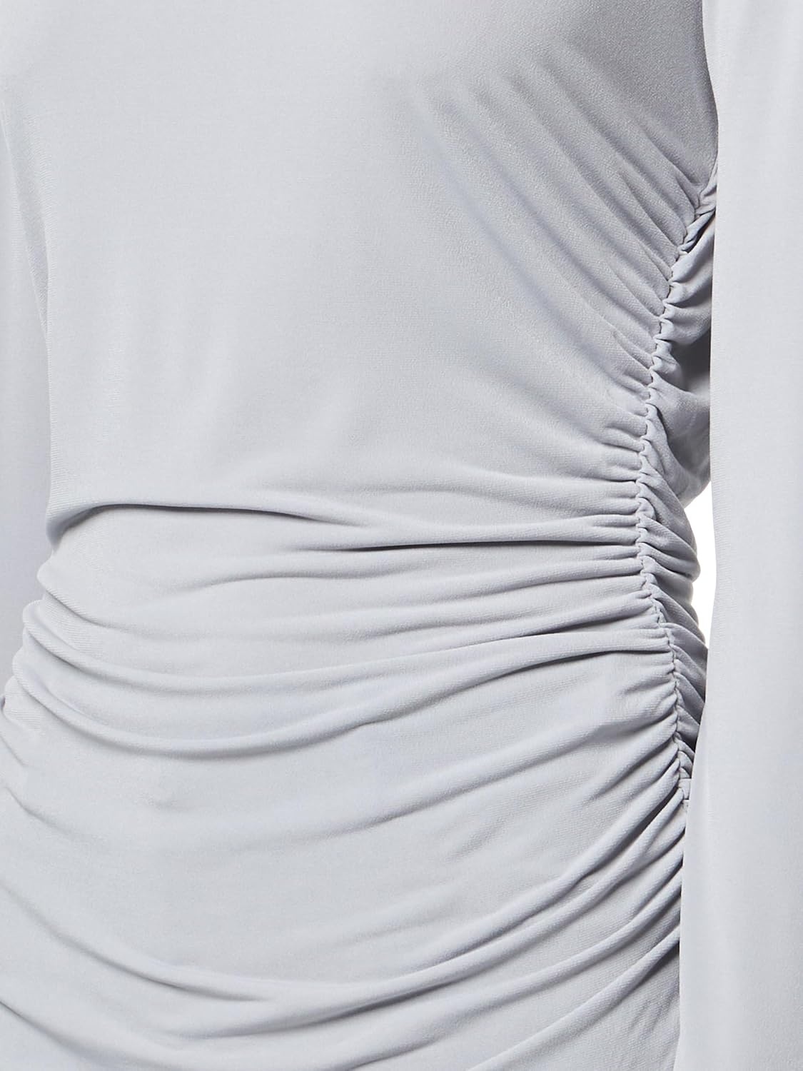 image:imageDKNY Womens Long Sleeve Mock Neck Jersey BlouseStone Grey