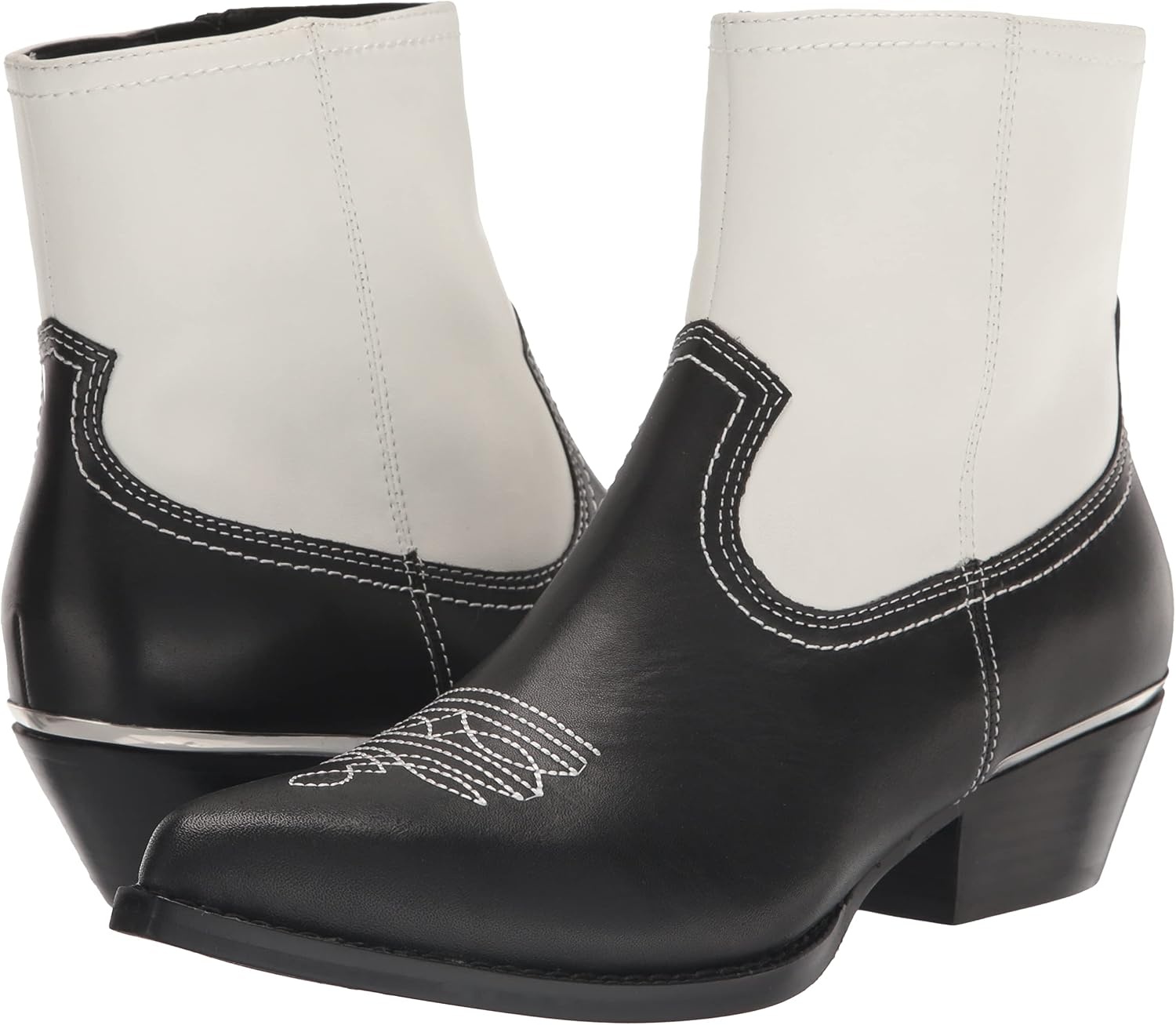 image:imageDKNY Womens Lukas Cowboy BootiesBlackWhite