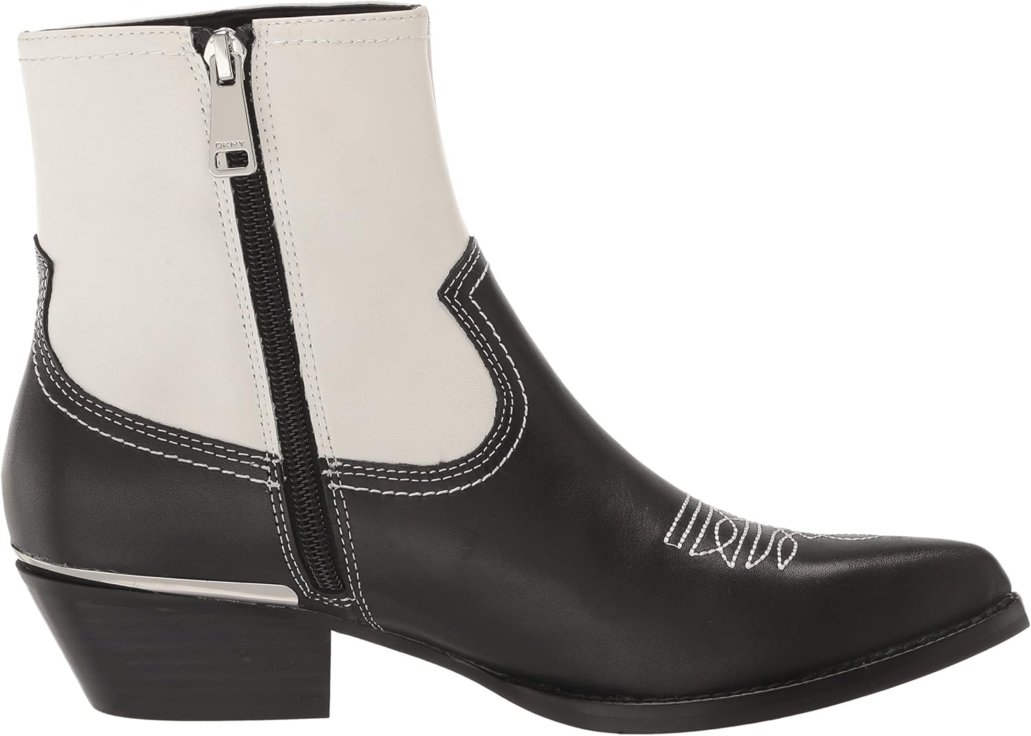image:imageDKNY Womens Lukas Cowboy BootiesBlackWhite