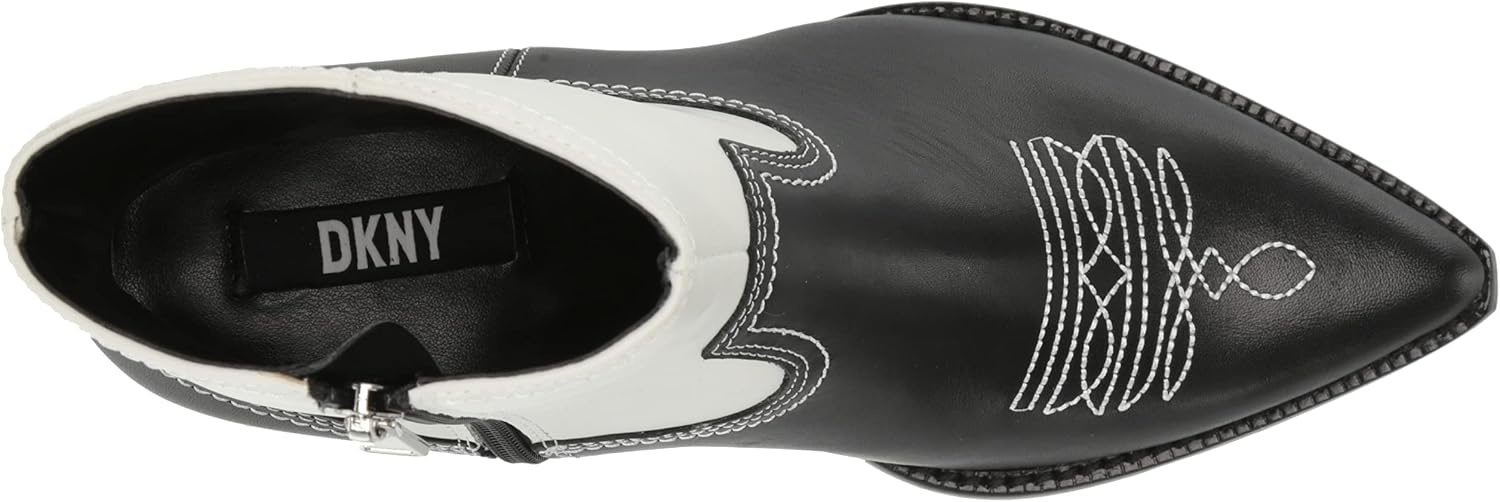 image:imageDKNY Womens Lukas Cowboy BootiesBlackWhite
