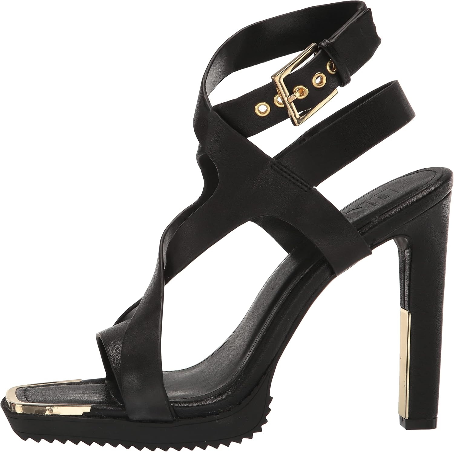 image:imageDKNY Womens Mabel Evening Strappy Dress HeelBlack