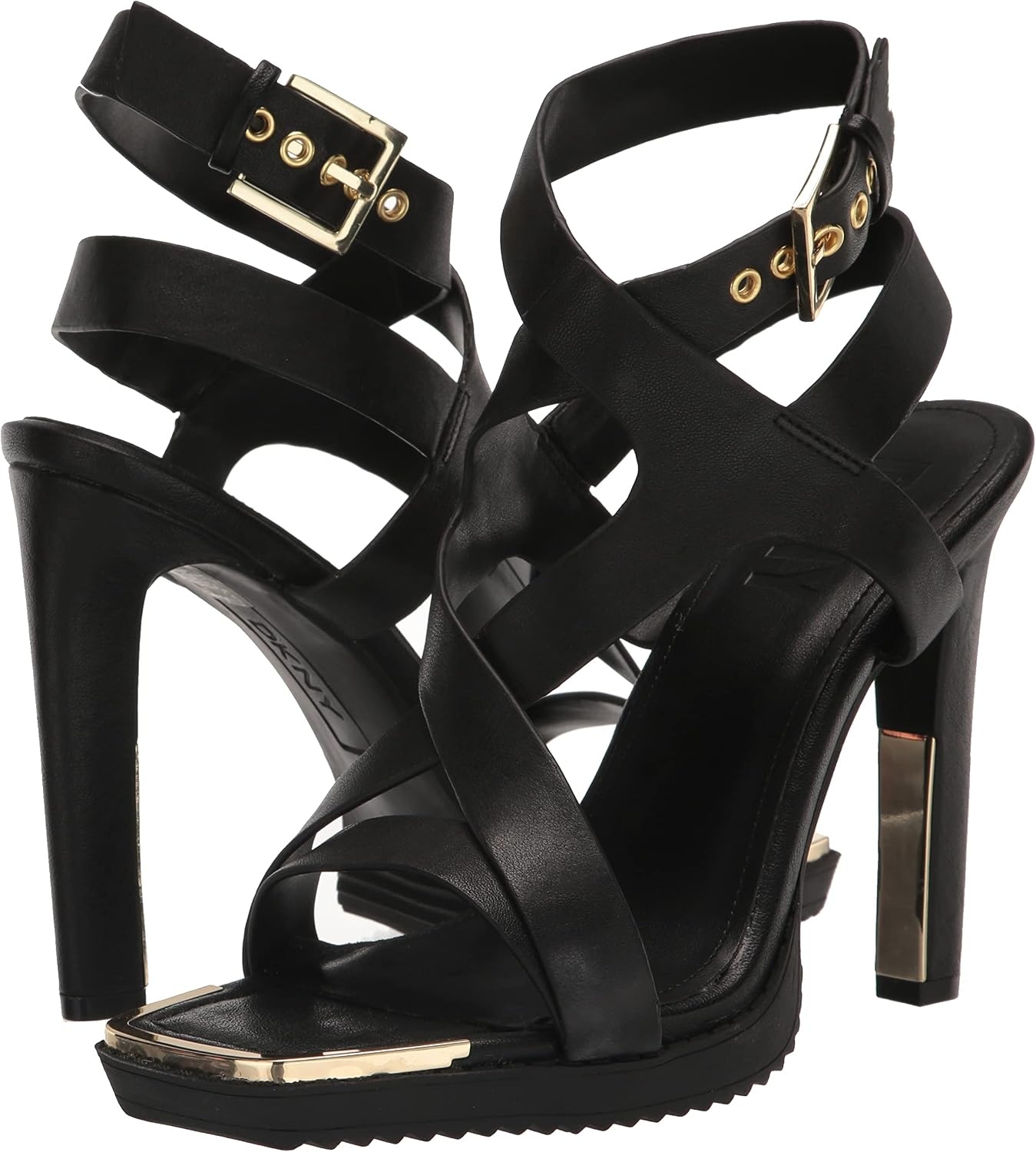 image:imageDKNY Womens Mabel Evening Strappy Dress HeelBlack