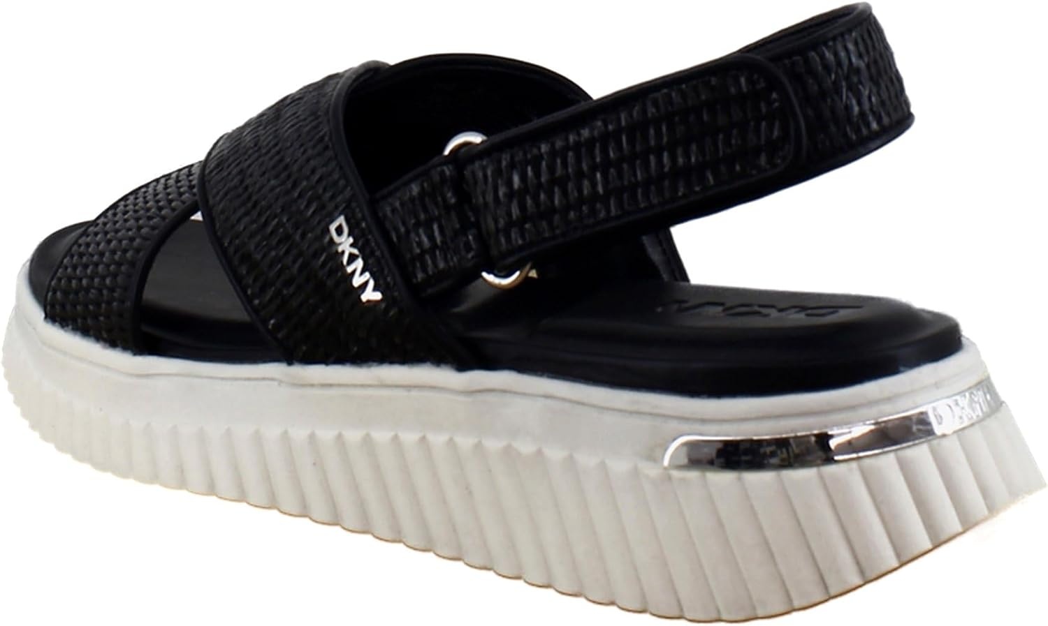 image:imageDKNY Womens Malai Woven Crisscross Slingback Platform SandalBlack