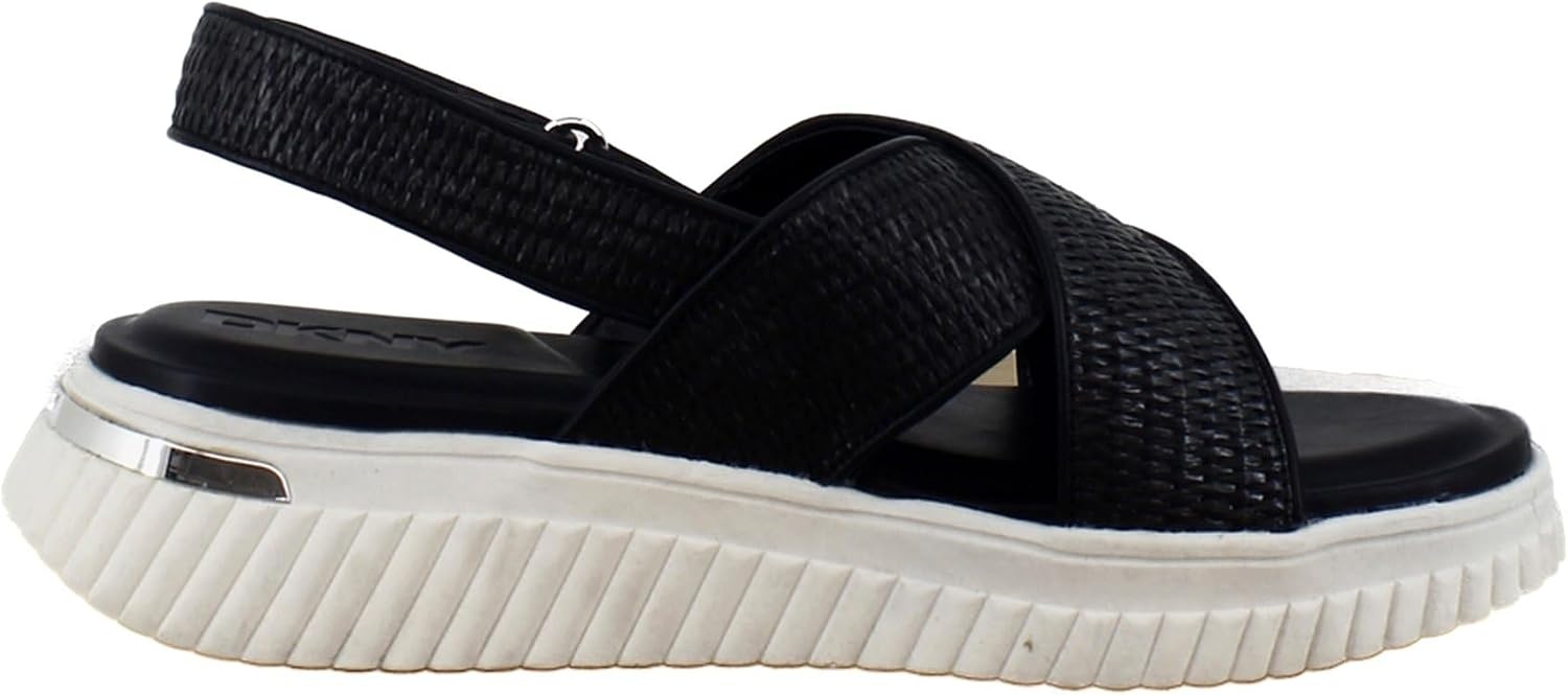image:imageDKNY Womens Malai Woven Crisscross Slingback Platform SandalBlack
