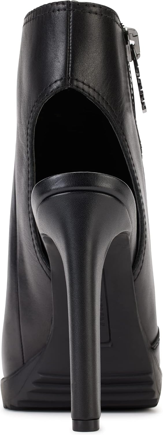 image:imageDKNY Womens Malia Peep Toe Heeled Bootie With Side ZipperBlack