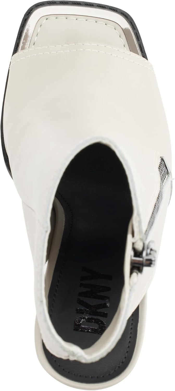image:imageDKNY Womens Malia Peep Toe Heeled Bootie With Side ZipperDeep Vanilla