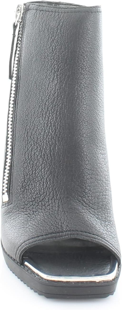 image:imageDKNY Womens Malia Peep Toe Heeled Bootie With Side ZipperSolid Black