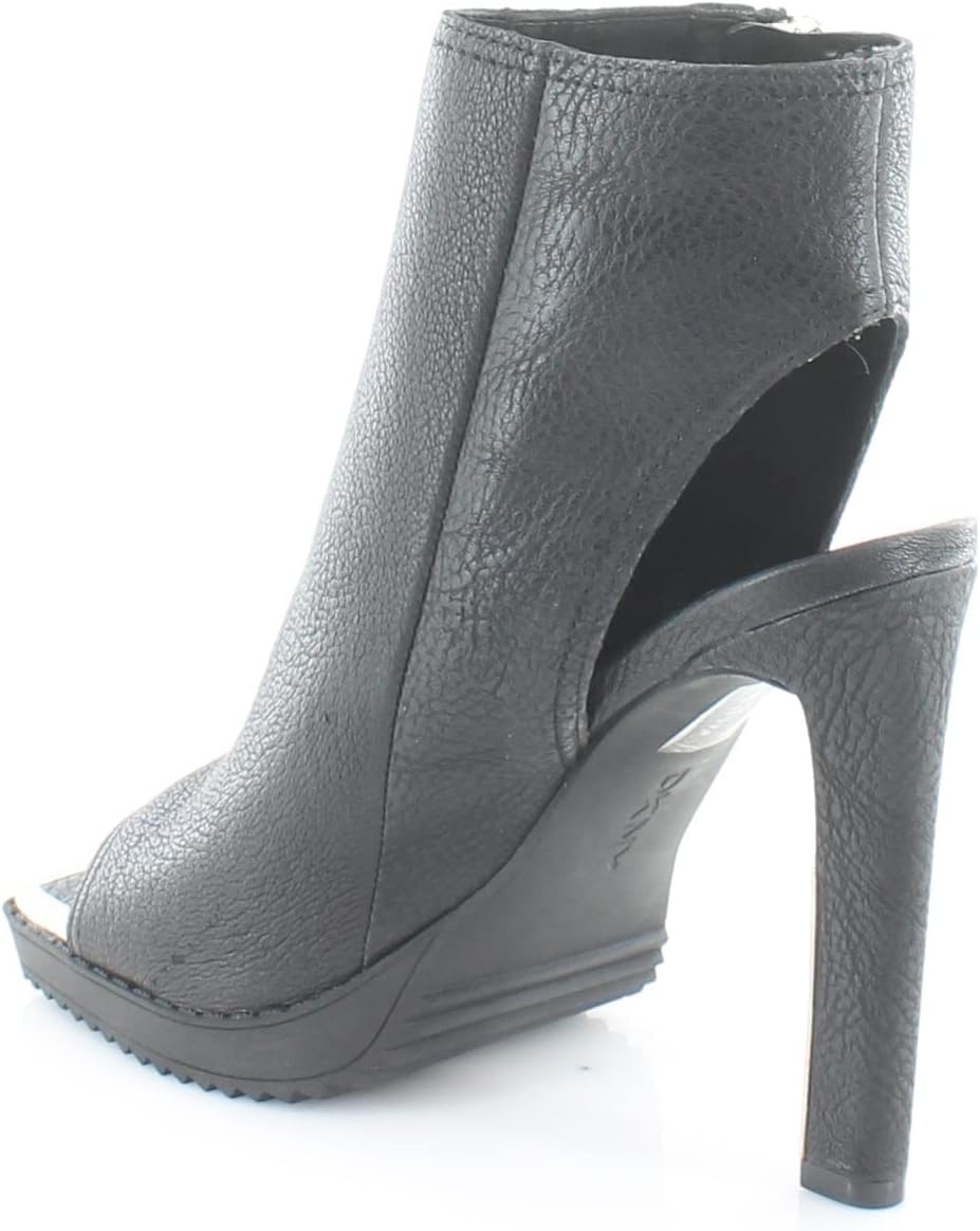 image:imageDKNY Womens Malia Peep Toe Heeled Bootie With Side ZipperSolid Black