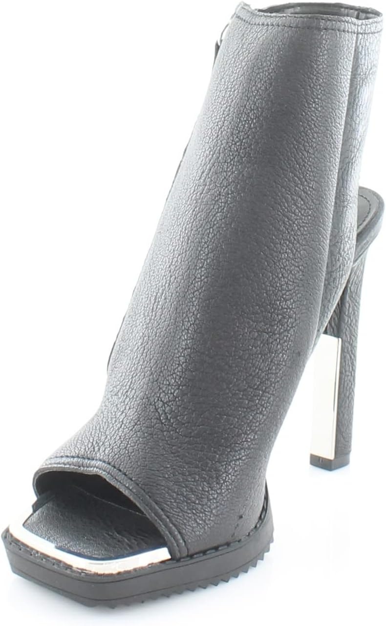 image:imageDKNY Womens Malia Peep Toe Heeled Bootie With Side ZipperSolid Black