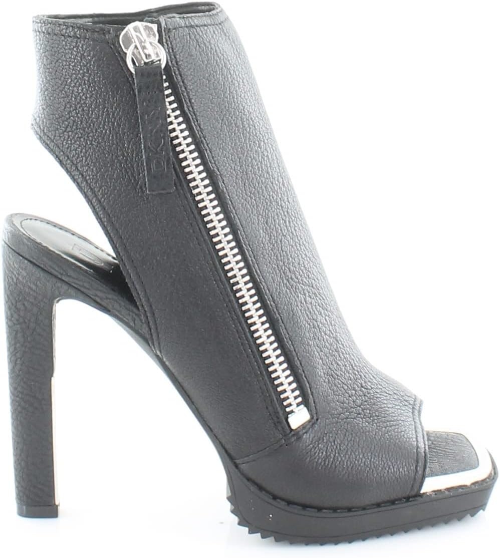 image:imageDKNY Womens Malia Peep Toe Heeled Bootie With Side ZipperSolid Black