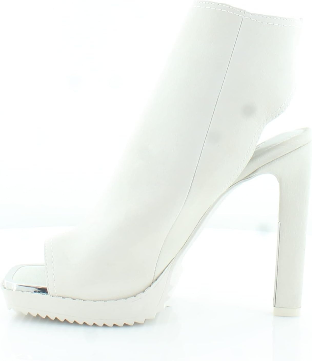 image:imageDKNY Womens Malia Peep Toe Heeled Bootie With Side ZipperVanilla