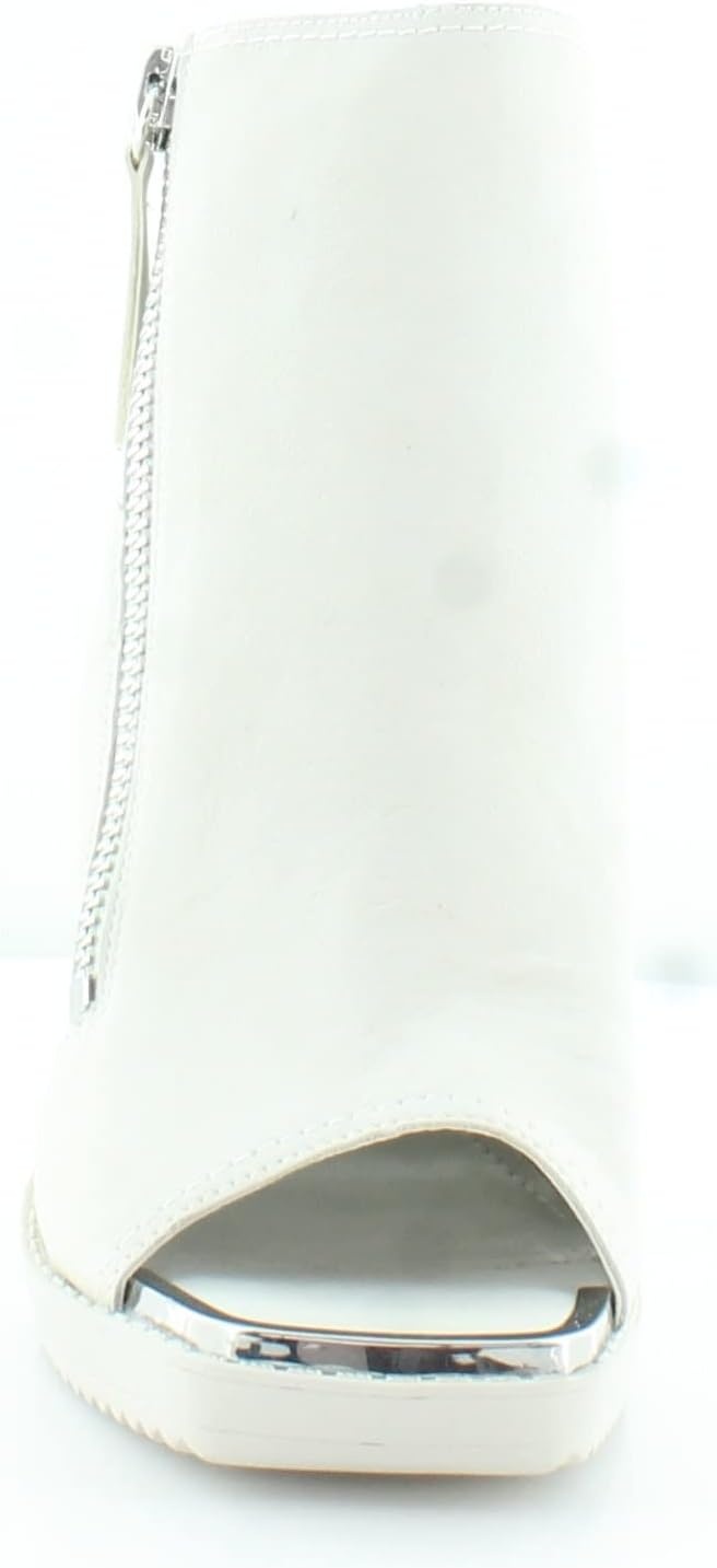 image:imageDKNY Womens Malia Peep Toe Heeled Bootie With Side ZipperVanilla
