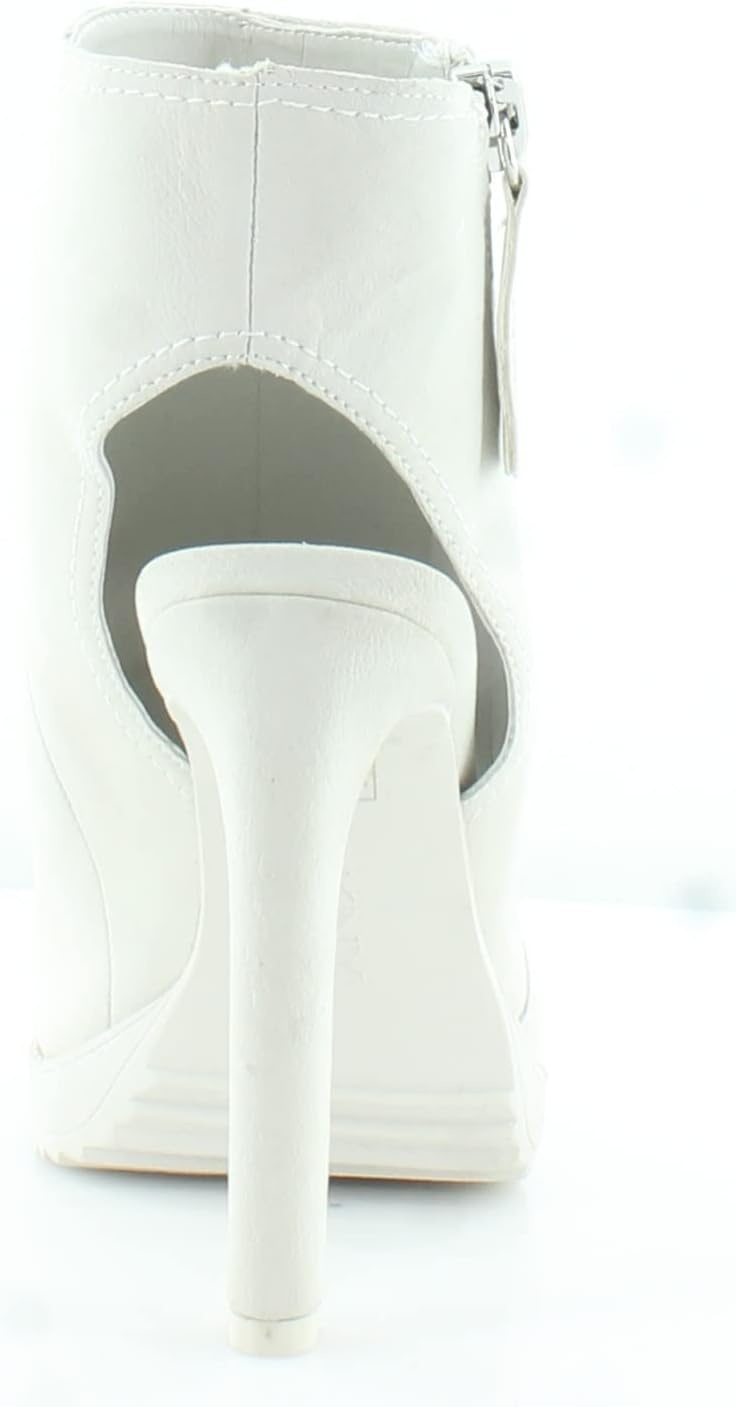 image:imageDKNY Womens Malia Peep Toe Heeled Bootie With Side ZipperVanilla