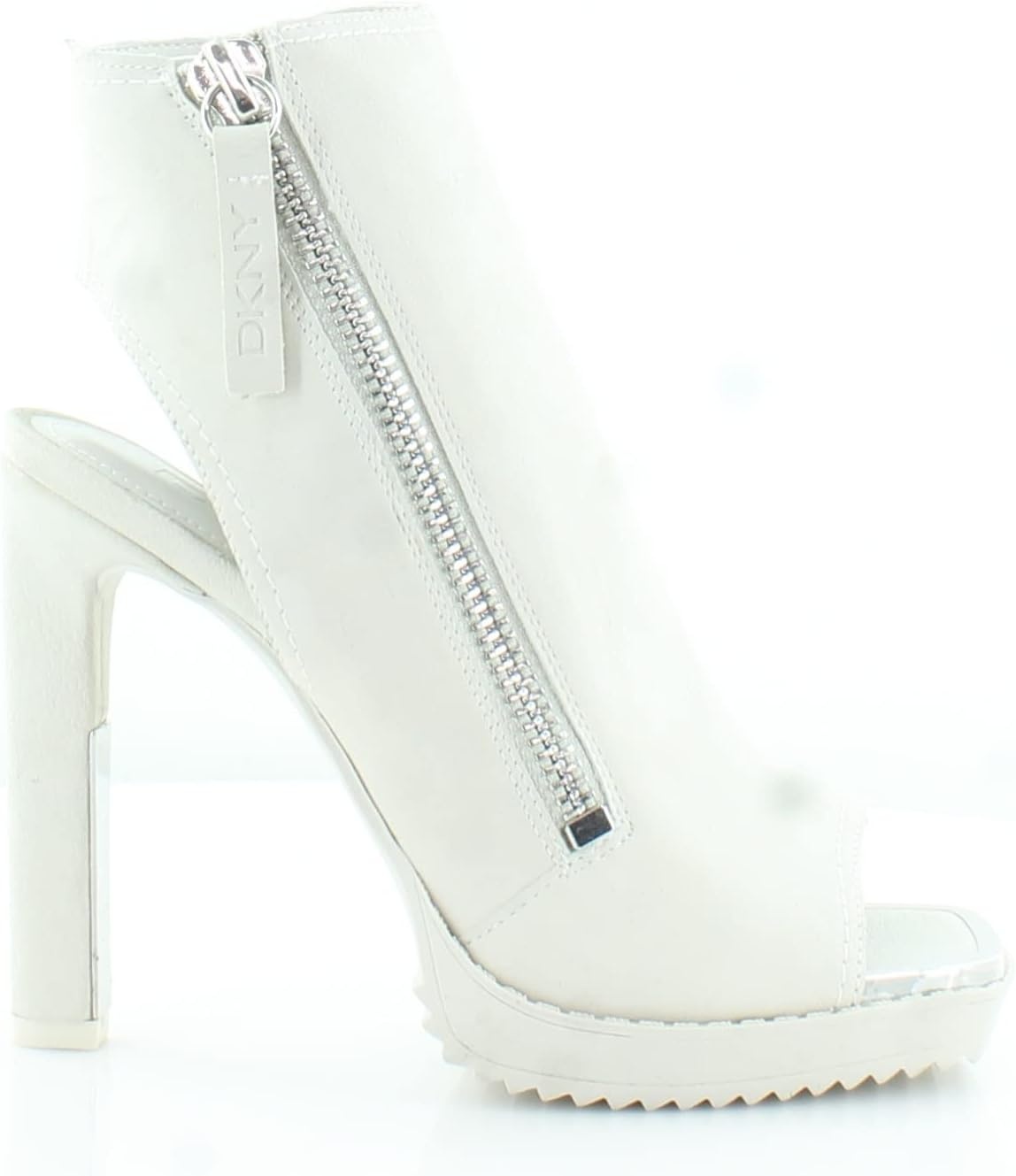 image:imageDKNY Womens Malia Peep Toe Heeled Bootie With Side ZipperVanilla