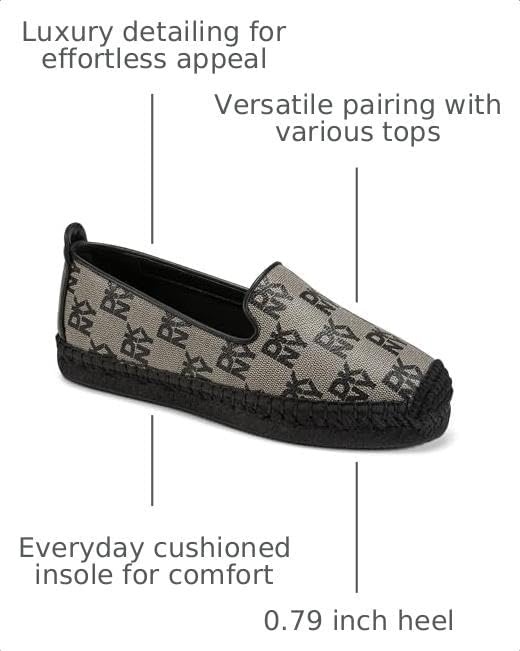 image:imageDKNY Womens Mallandra Espadrille Closed Toe SandalBlack Logo