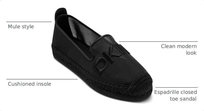 image:imageDKNY Womens Mallandra Espadrille Closed Toe SandalMesh Black