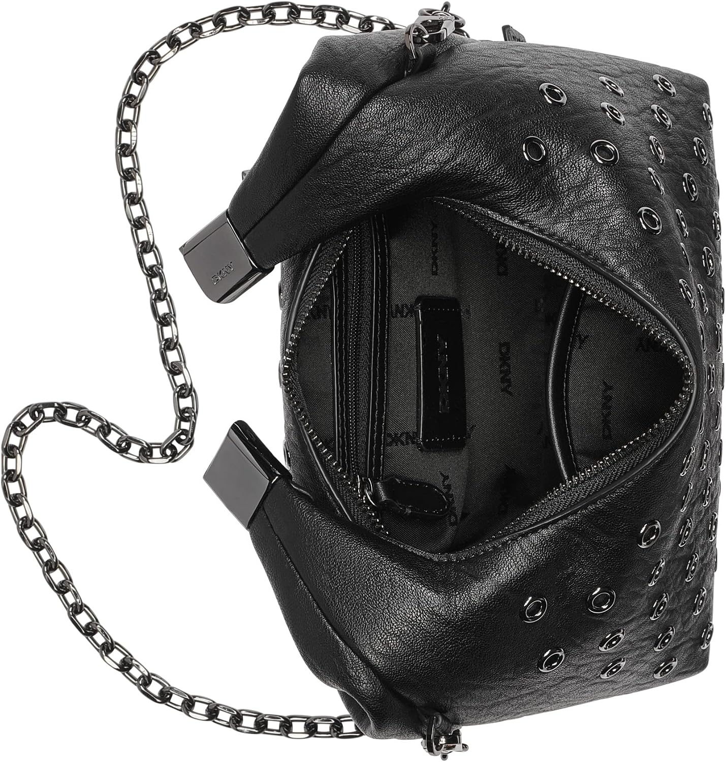 image:imageDKNY Womens Mel Top Handle Hobo BagBlackGunmetal