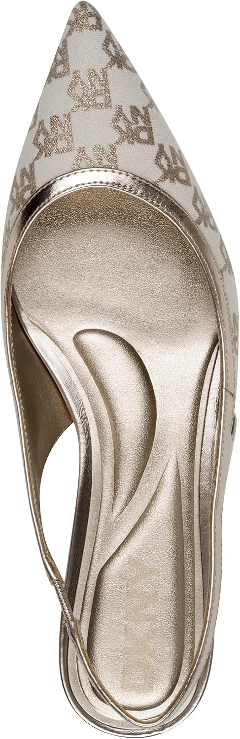 image:imageDKNY Womens Millbury Slingback Pointed Toe Ballet FlatBone
