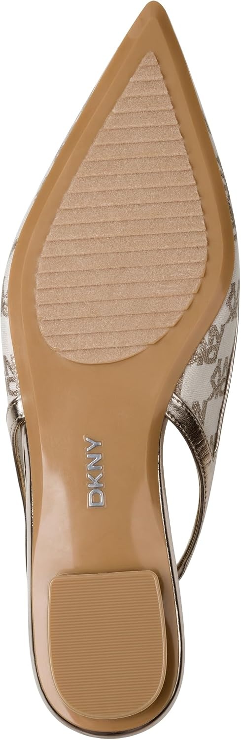 image:imageDKNY Womens Millbury Slingback Pointed Toe Ballet FlatBone