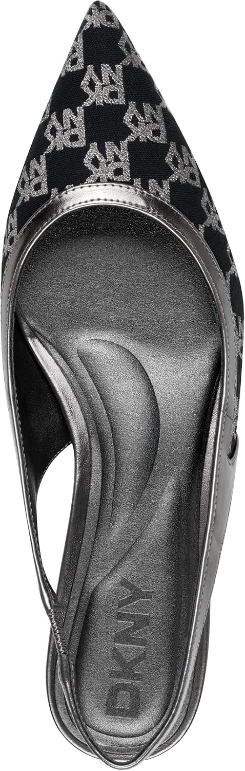 image:imageDKNY Womens Millbury Slingback Pointed Toe Ballet FlatNickel