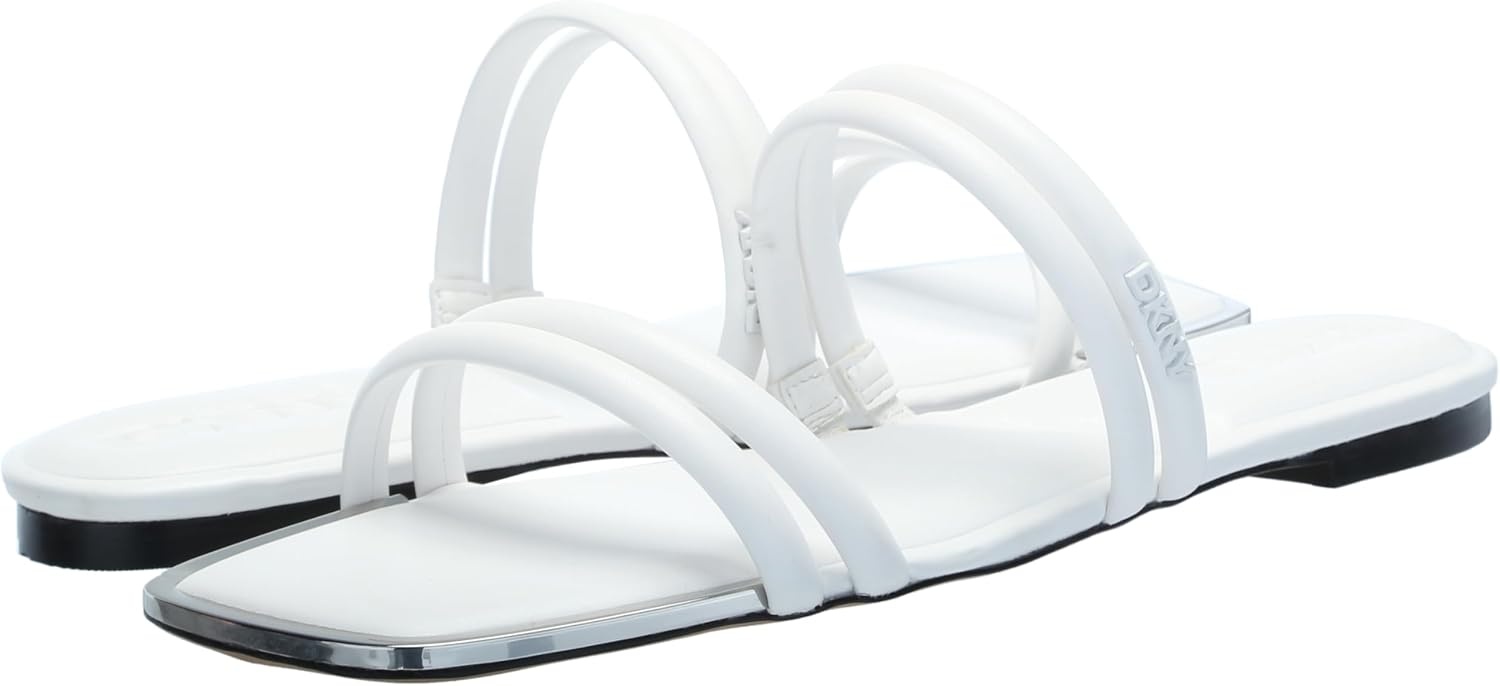 image:imageDKNY Womens Multi Band Flat SandalBright White