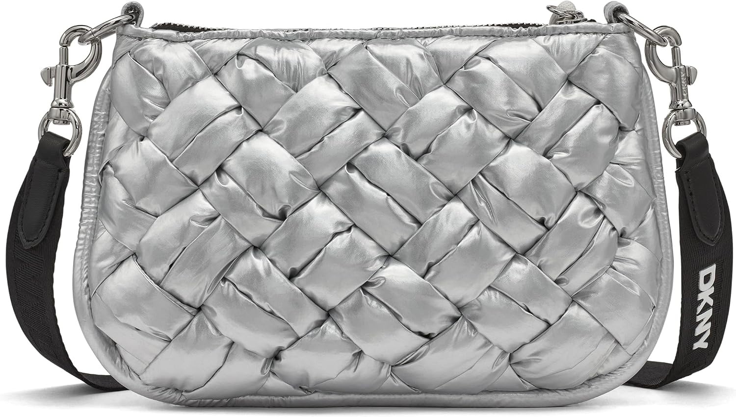 image:imageDKNY Womens Nadia Quilted Crossbody BagSilver