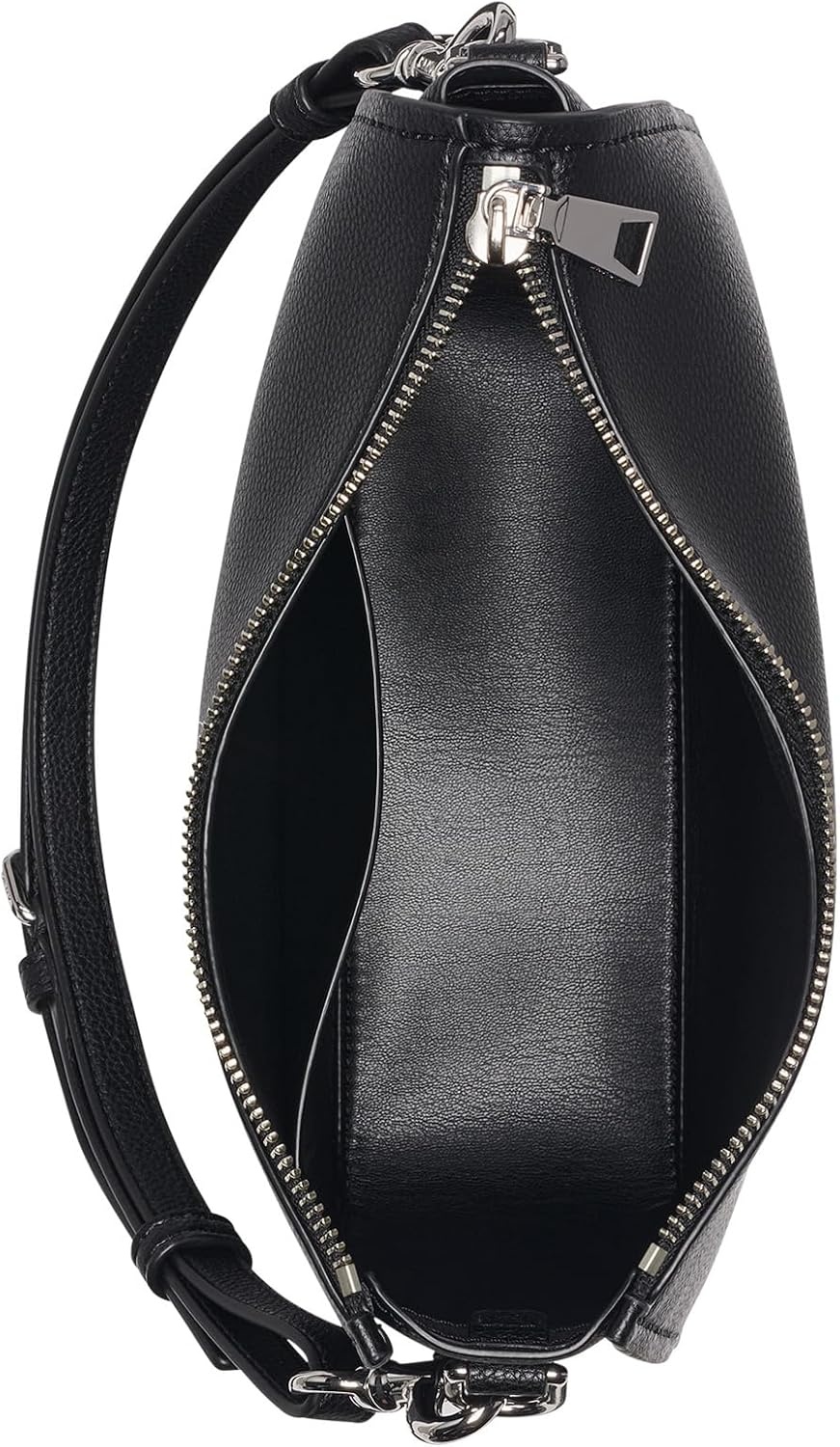 image:imageDKNY Womens Nessa Medium CrossbodyNew BlackSilver