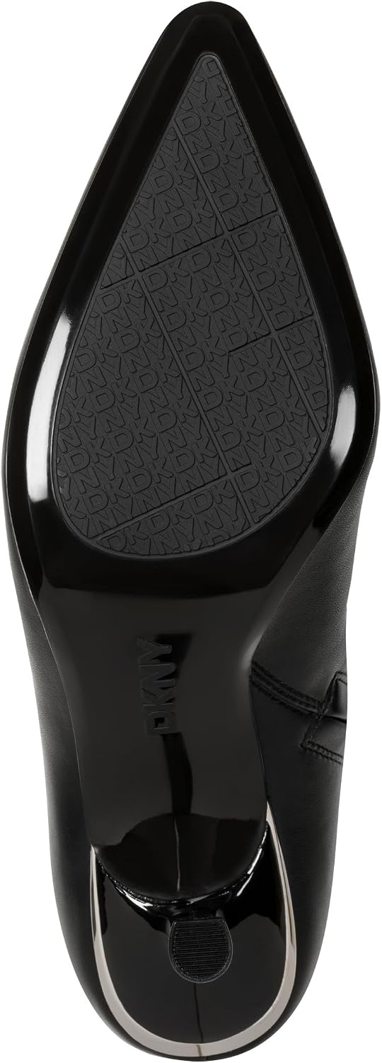image:imageDKNY Womens Niomi Heeled Bootie With Logo DetailSolid Black