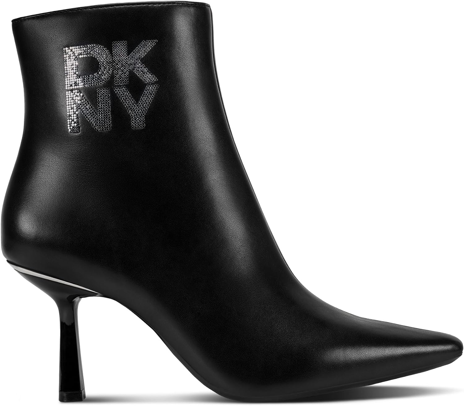 image:imageDKNY Womens Niomi Heeled Bootie With Logo DetailSolid Black