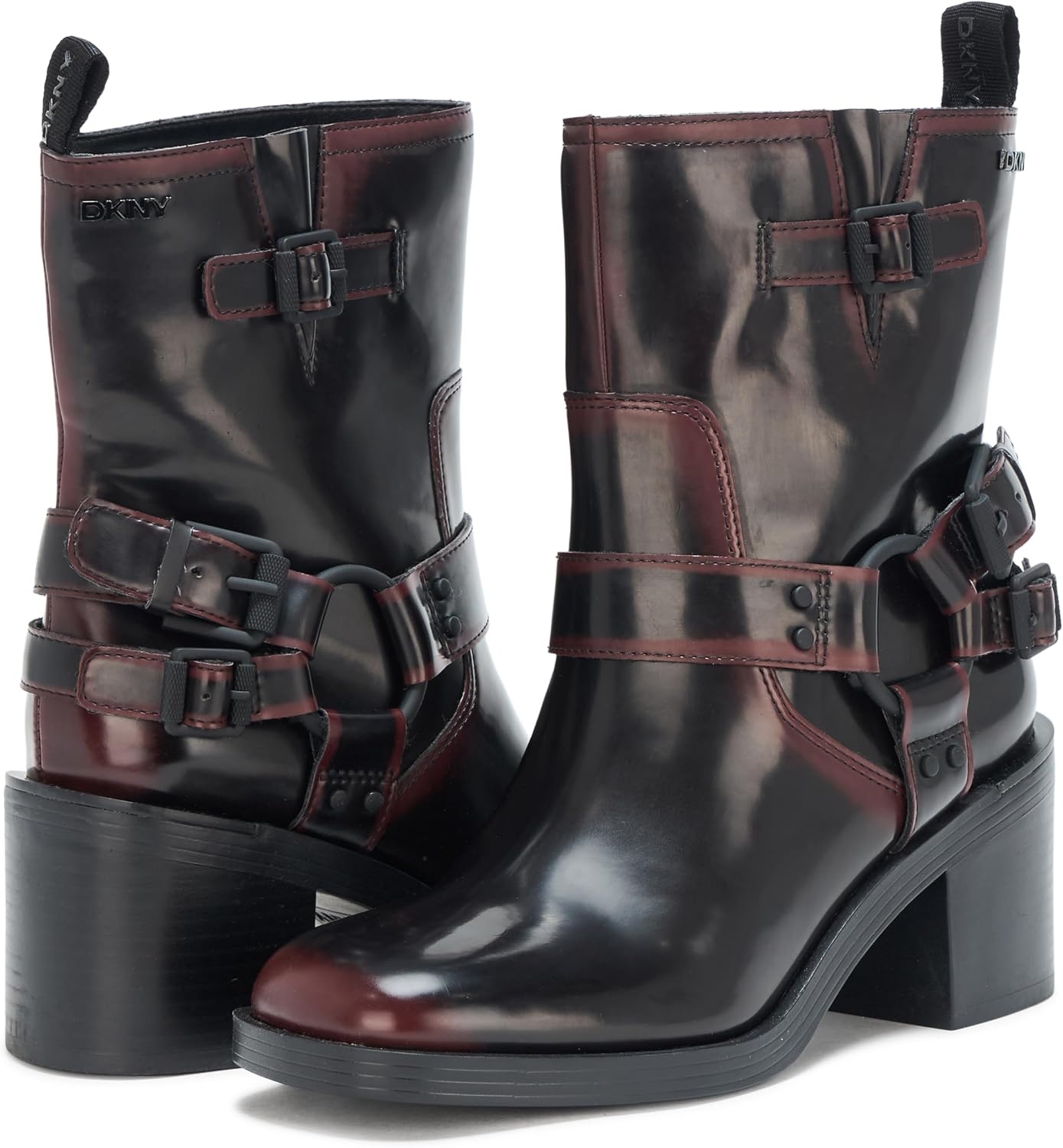 image:imageDKNY Womens Nolan Harness Boot FashionBlackWine