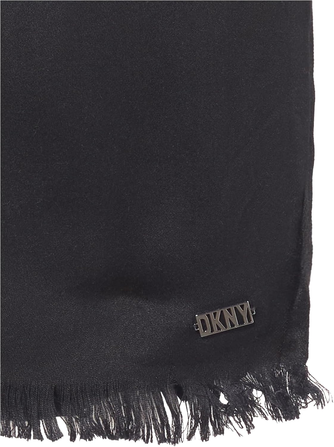 image:imageDKNY Womens Oversized Solid Pashmina With Eyelash FringeBlack