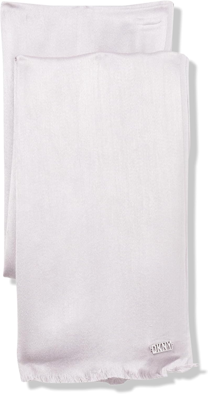 image:imageDKNY Womens Oversized Solid Pashmina With Eyelash FringeGrey