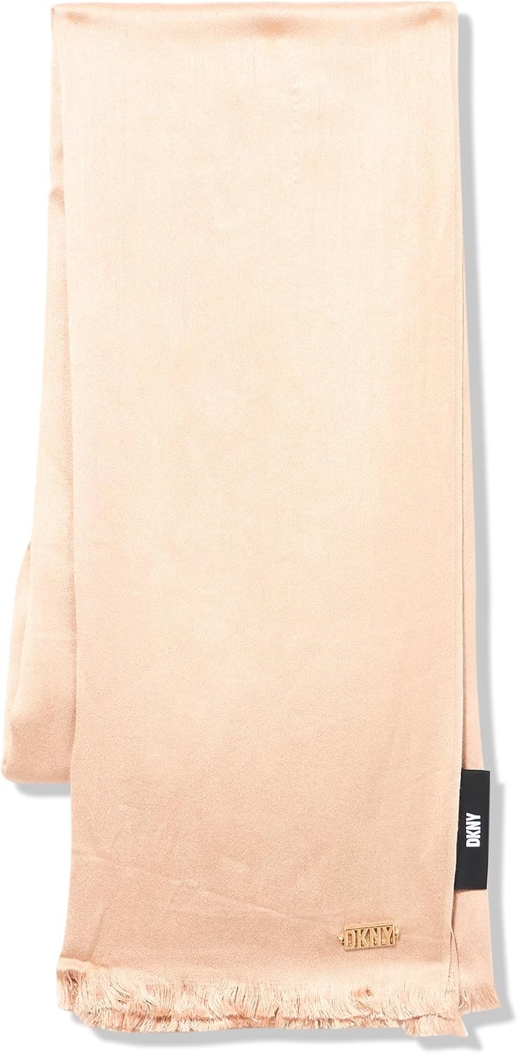 image:imageDKNY Womens Oversized Solid Pashmina With Eyelash FringePalomino