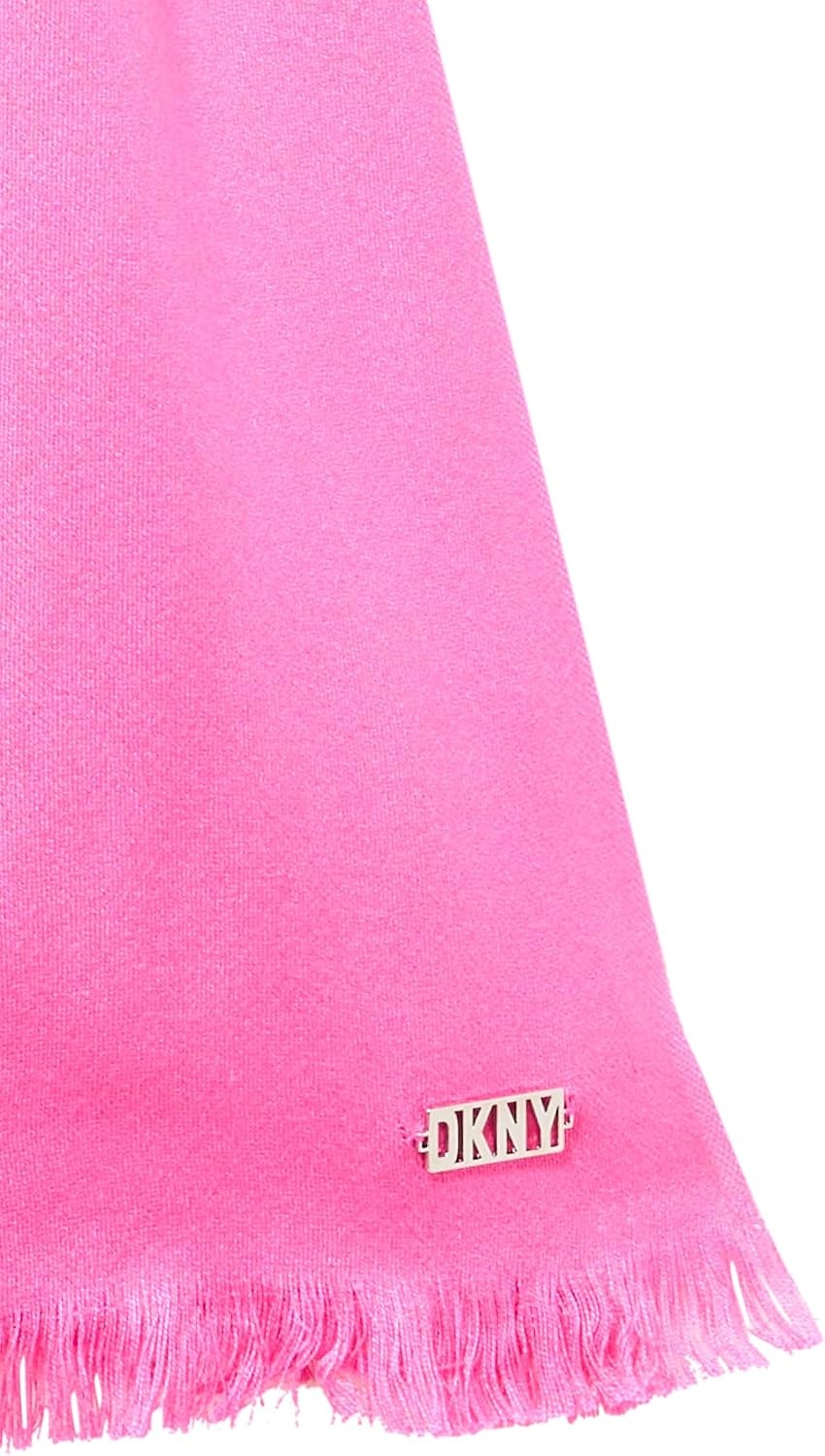 image:imageDKNY Womens Oversized Solid Pashmina With Eyelash FringeShocking Pink