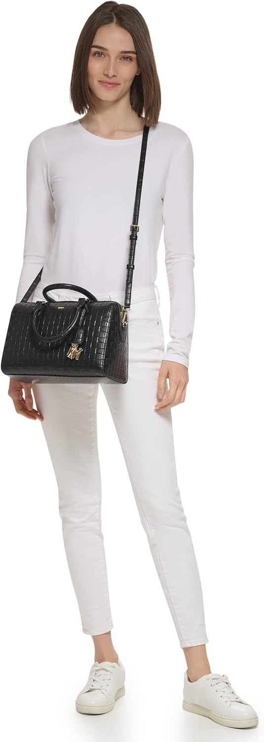 image:imageDKNY Womens Paige Medium DuffleBlackGold