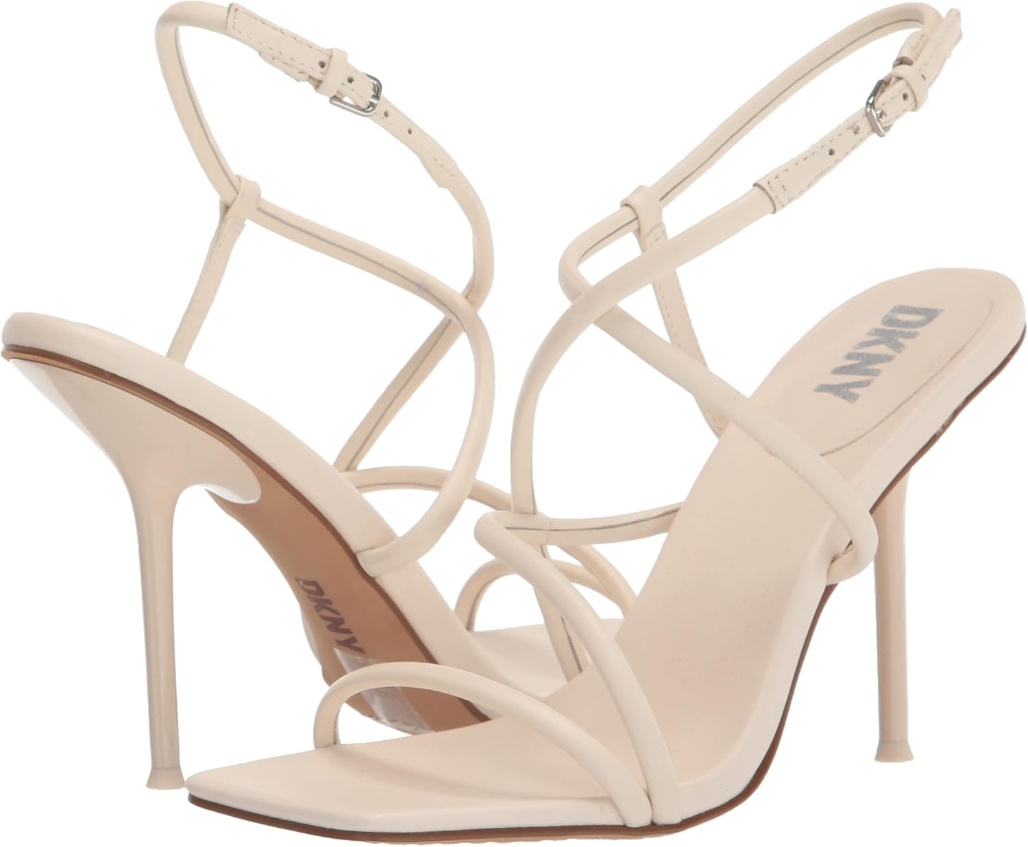image:imageDKNY Womens Reia Strappy Slingback Dress HeelEgg Nog