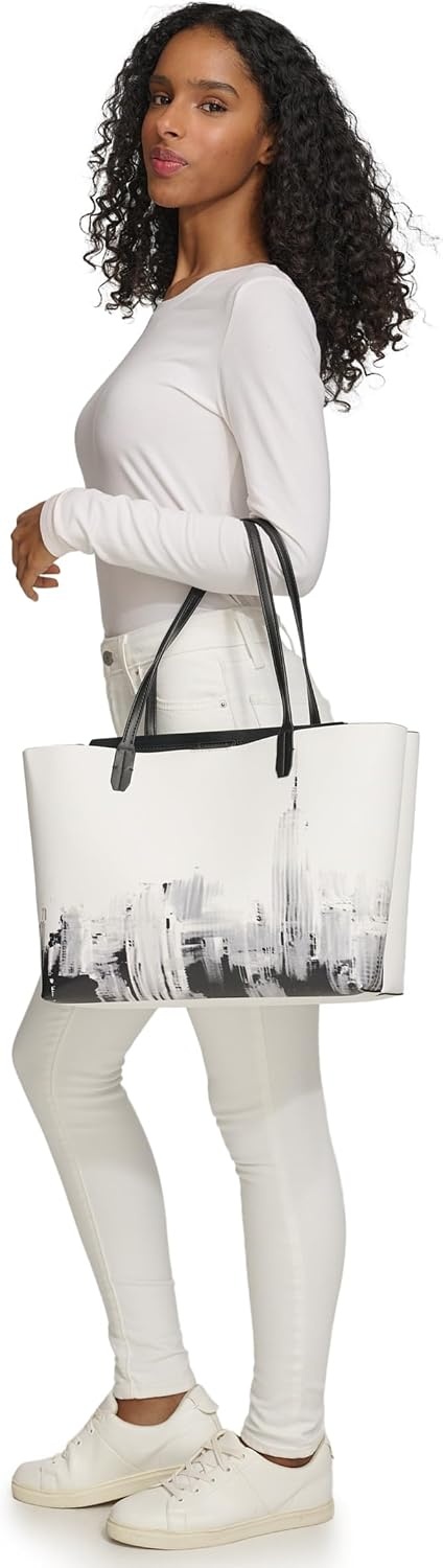 image:imageDKNY Womens Riley Tote BagOptic White Combo
