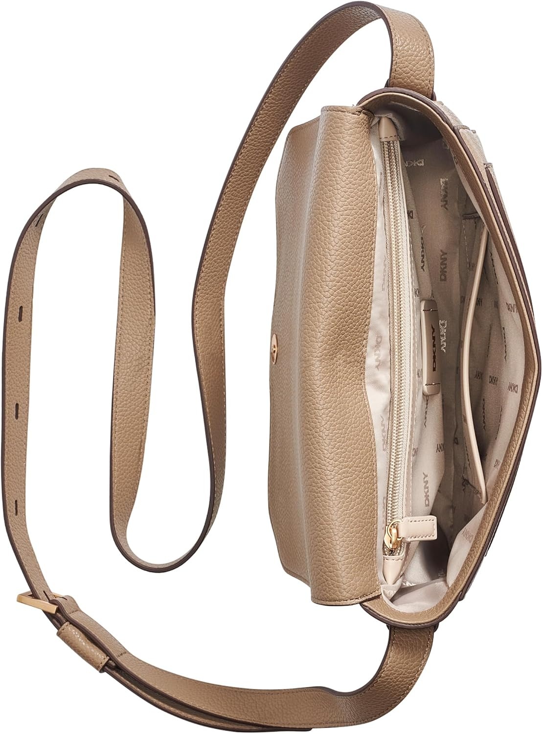 image:imageDKNY Womens Robin Flap CrossbodyShitake