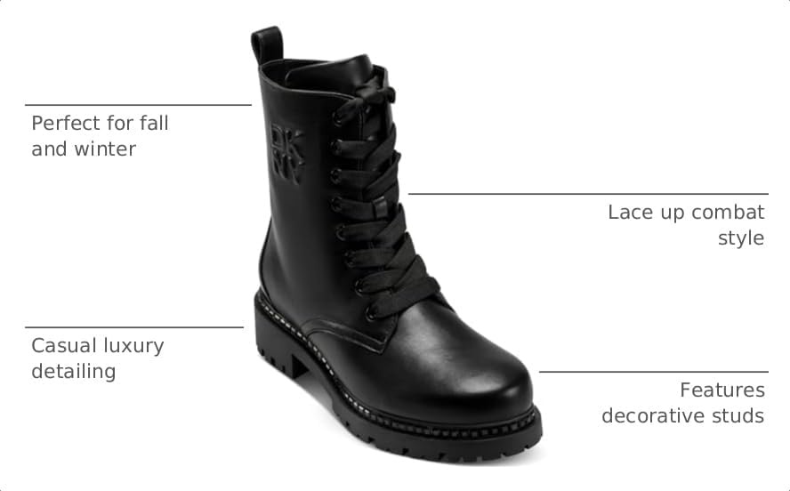 image:imageDKNY Womens Rommily Combat BootsBlack