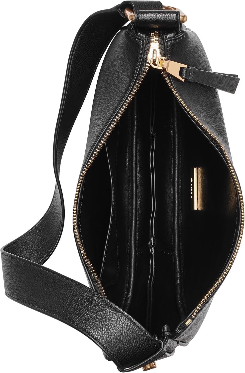 image:imageDKNY Womens Scarlett Slouchy Shoulder BagBlackGold