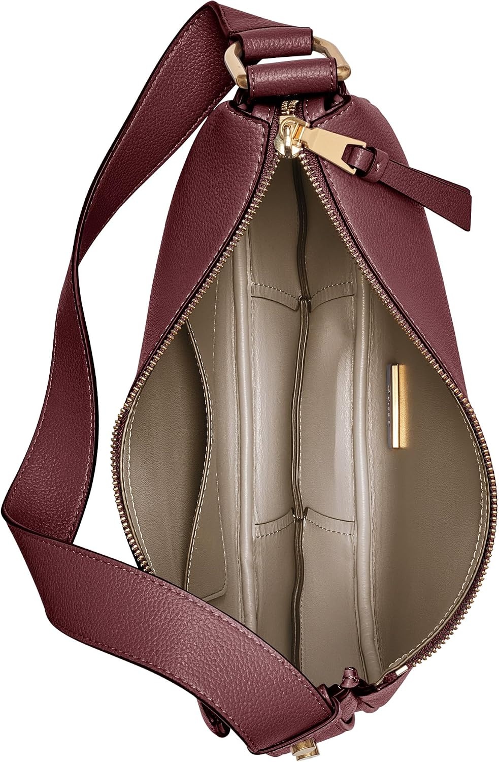 image:imageDKNY Womens Scarlett Slouchy Shoulder BagGarnet