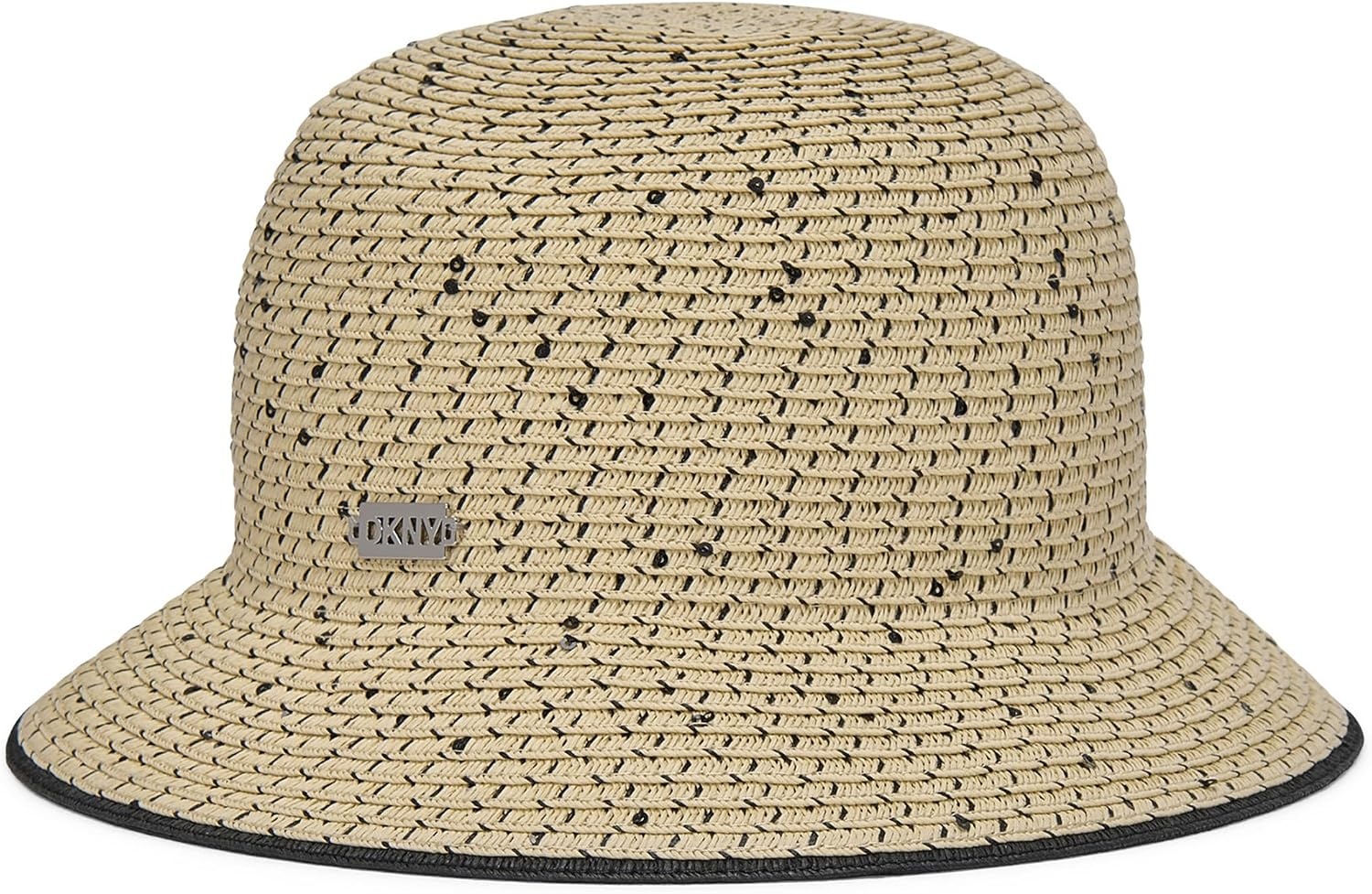 image:imageDKNY Womens Sequin Straw Sun HatBlack