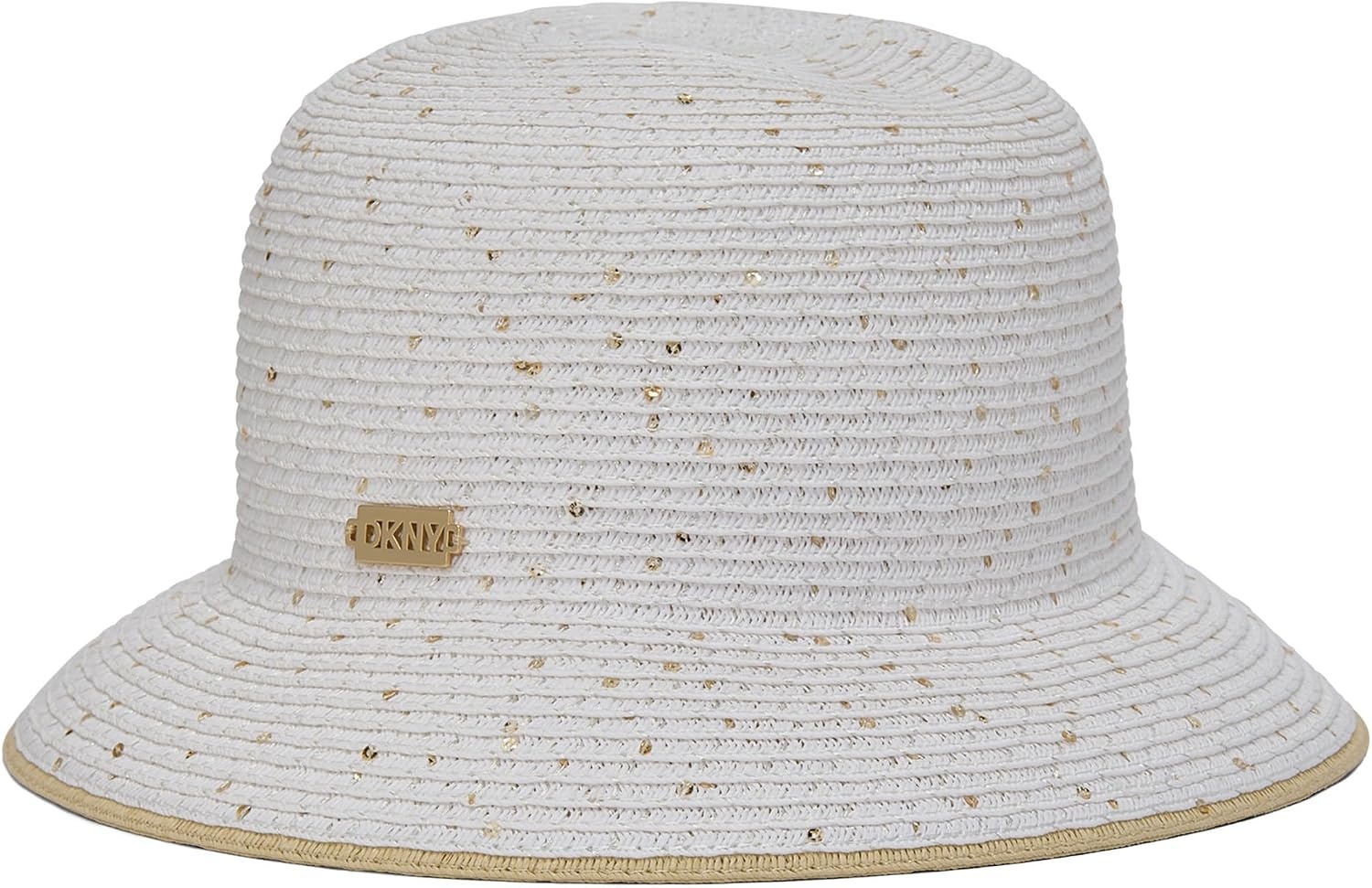 image:imageDKNY Womens Sequin Straw Sun HatNatural