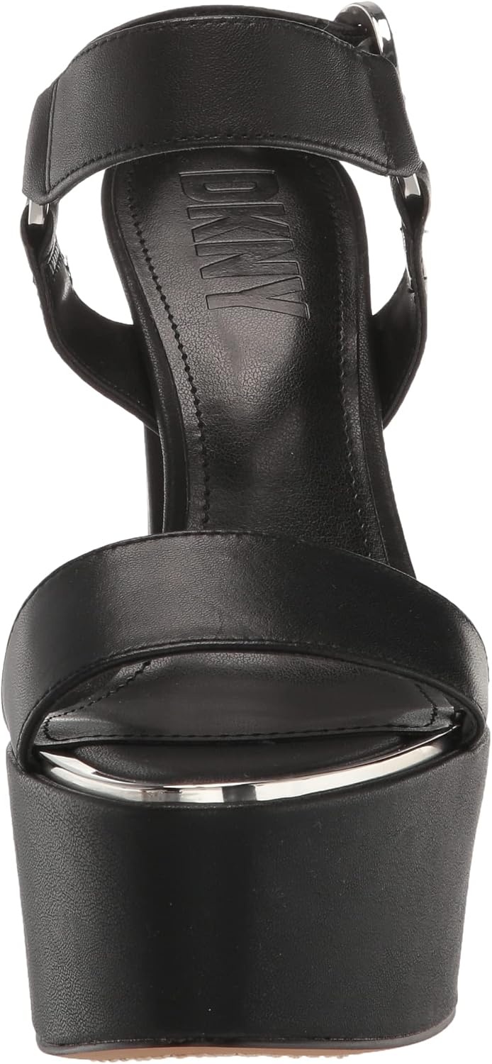 image:imageDKNY Womens Shila Platform Block Heel With Belt DetailBlack