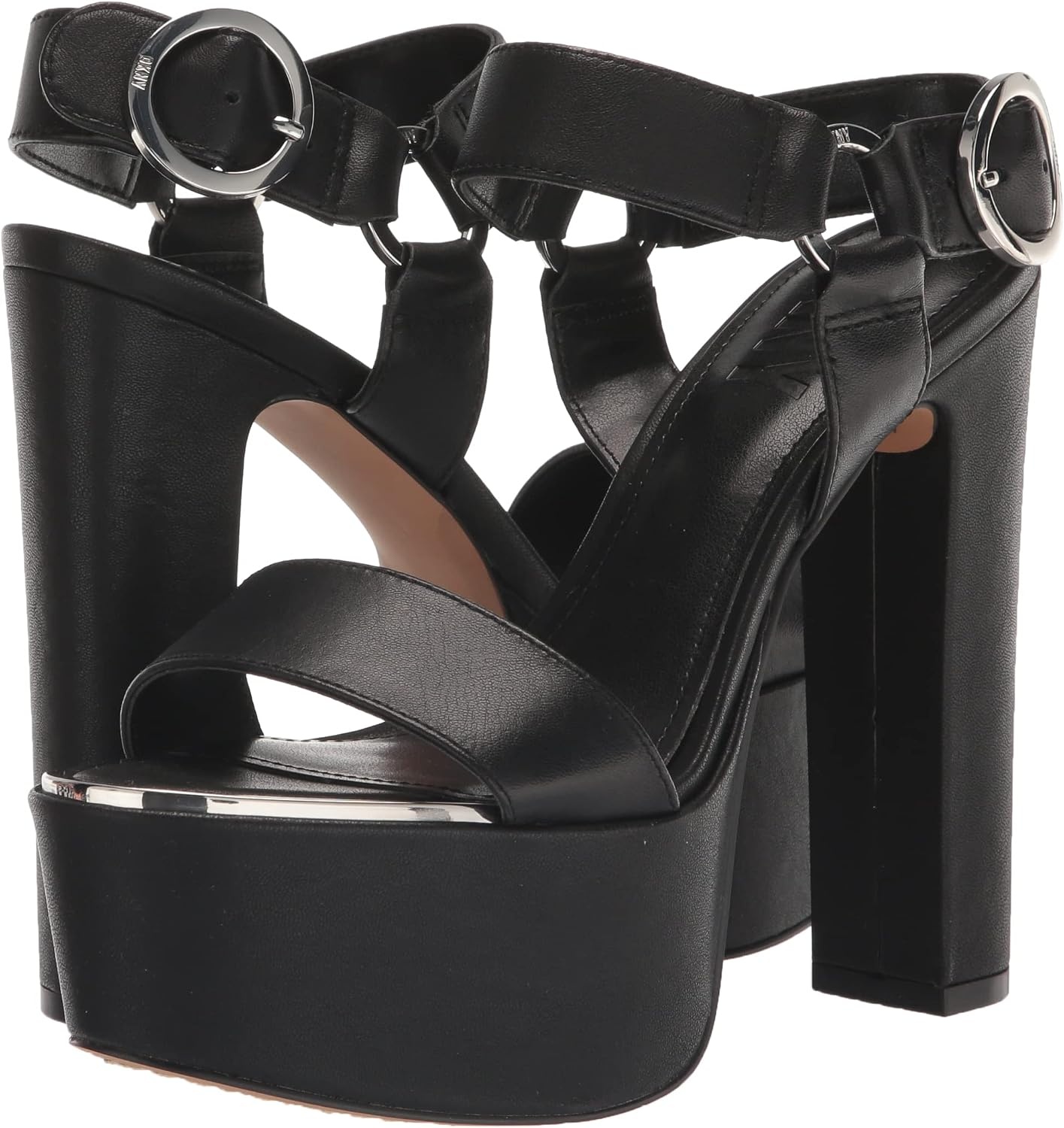 image:imageDKNY Womens Shila Platform Block Heel With Belt DetailBlack