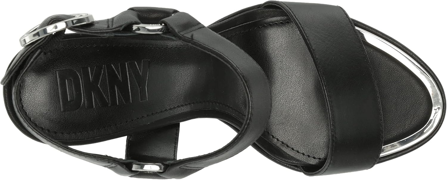 image:imageDKNY Womens Shila Platform Block Heel With Belt DetailBlack