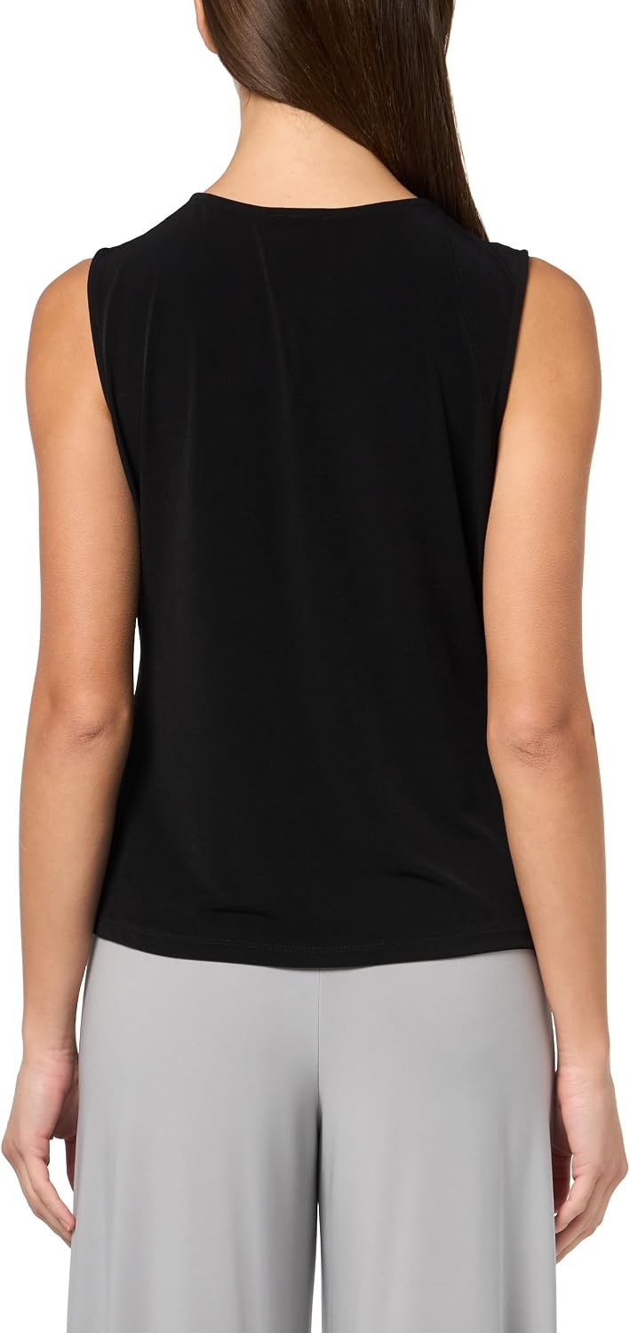 image:imageDKNY Womens Sleeveless Keyhole Jersey Workwear TopBlack